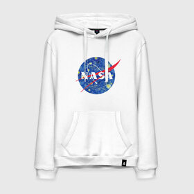 Мужская толстовка хлопок с принтом NASA в городе Новоалтайск, френч-терри, мягкий теплый начес внутри (100% хлопок) | карман-кенгуру, эластичные манжеты и нижняя кромка, капюшон с подкладом и шнурком | nasa | наса