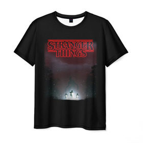 Мужская футболка 3D с принтом Stranger Things Демогоргон в городе Новоалтайск, 100% полиэфир | прямой крой, круглый вырез горловины, длина до линии бедер | Тематика изображения на принте: stranger things | очень странные дела