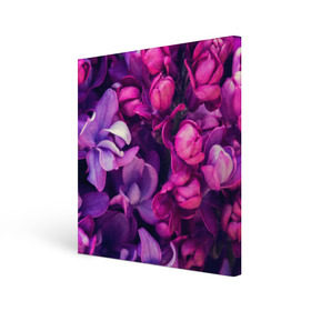 Холст квадратный с принтом цветы в городе Новоалтайск, 100% ПВХ |  | botany | bouquet | flowers | fuchsia | leaves | magnolia | peony | pink | vintage | ботаника | букет | винтаж | листья | магнолия | пион | розовый | фуксия | цветы