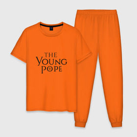 Мужская пижама хлопок с принтом The young pope в городе Новоалтайск, 100% хлопок | брюки и футболка прямого кроя, без карманов, на брюках мягкая резинка на поясе и по низу штанин
 | young pope | джуд лоу | молодой папа