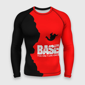 Мужской рашгард 3D с принтом base jumping в городе Новоалтайск,  |  | adrenaline | b.a.s.e. | base jumping | danger | extreme | freedom | height | jump | parachute | risk | skydive | адреналин | бейс | бейсджампинг | высота | парашют | прыжок | риск | свобода | экстрим