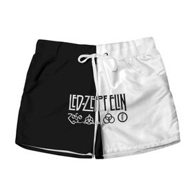 Женские шорты 3D с принтом Led Zeppelin в городе Новоалтайск, 100% полиэстер | прямой крой, два кармана без застежек по бокам. Мягкая трикотажная резинка на поясе, внутри которой широкие завязки. Длина до середины бедра | led | led zeppelin | блюз | группа | джимми пейдж | джон генри бонэм | джон пол джонс | лед зепелен | лед зеппелин | метал | роберт плант | рок | тяжелый | фолк | хард | хардрок | хеви | хевиметал