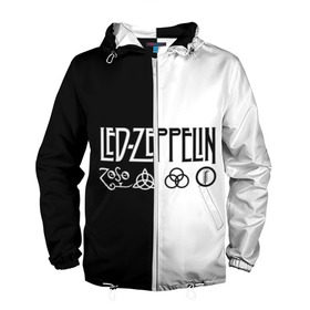 Мужская ветровка 3D с принтом Led Zeppelin в городе Новоалтайск, 100% полиэстер | подол и капюшон оформлены резинкой с фиксаторами, два кармана без застежек по бокам, один потайной карман на груди | led | led zeppelin | блюз | группа | джимми пейдж | джон генри бонэм | джон пол джонс | лед зепелен | лед зеппелин | метал | роберт плант | рок | тяжелый | фолк | хард | хардрок | хеви | хевиметал