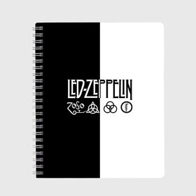 Тетрадь с принтом Led Zeppelin в городе Новоалтайск, 100% бумага | 48 листов, плотность листов — 60 г/м2, плотность картонной обложки — 250 г/м2. Листы скреплены сбоку удобной пружинной спиралью. Уголки страниц и обложки скругленные. Цвет линий — светло-серый
 | led | led zeppelin | блюз | группа | джимми пейдж | джон генри бонэм | джон пол джонс | лед зепелен | лед зеппелин | метал | роберт плант | рок | тяжелый | фолк | хард | хардрок | хеви | хевиметал