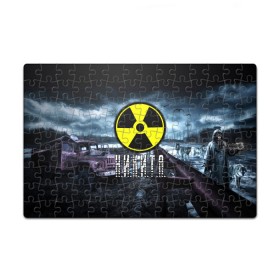Пазл магнитный 126 элементов с принтом S.T.A.L.K.E.R. - Н.И.К.И.Т.А. в городе Новоалтайск, полимерный материал с магнитным слоем | 126 деталей, размер изделия —  180*270 мм | Тематика изображения на принте: stalker | волки | грузовик | имя | мрак | никита | никитка | никитос | припять | птицы | радиация | сталкер | чернобыль