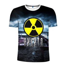 Мужская футболка 3D спортивная с принтом S.T.A.L.K.E.R. - Н.И.К.И.Т.А. в городе Новоалтайск, 100% полиэстер с улучшенными характеристиками | приталенный силуэт, круглая горловина, широкие плечи, сужается к линии бедра | stalker | волки | грузовик | имя | мрак | никита | никитка | никитос | припять | птицы | радиация | сталкер | чернобыль