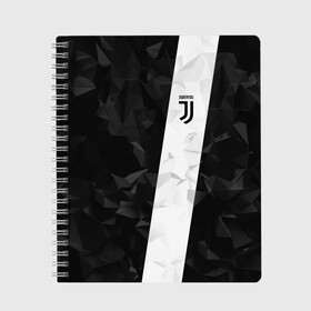 Тетрадь с принтом Juventus 2018 Line в городе Новоалтайск, 100% бумага | 48 листов, плотность листов — 60 г/м2, плотность картонной обложки — 250 г/м2. Листы скреплены сбоку удобной пружинной спиралью. Уголки страниц и обложки скругленные. Цвет линий — светло-серый
 | Тематика изображения на принте: fc | juventus | спорт | спортивные | фк | футбол | футбольный клуб | ювентус