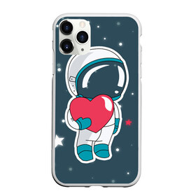 Чехол для iPhone 11 Pro Max матовый с принтом Космонавт в городе Новоалтайск, Силикон |  | Тематика изображения на принте: cosmonaut | cosmos | cute | heart | love | космонавт | космос | любовь | мило | сердце