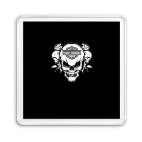 Магнит 55*55 с принтом Harley-Davidson в городе Новоалтайск, Пластик | Размер: 65*65 мм; Размер печати: 55*55 мм | Тематика изображения на принте: harley | motorbike | motorcycle | race | rider | ryder | skull | speed | байк | гонки | гонщик | мото | мотобайк | мотоцикл | райдер | скорость | харлей | череп