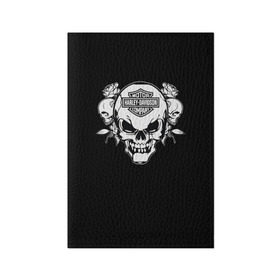 Обложка для паспорта матовая кожа с принтом Harley-Davidson в городе Новоалтайск, натуральная матовая кожа | размер 19,3 х 13,7 см; прозрачные пластиковые крепления | Тематика изображения на принте: harley | motorbike | motorcycle | race | rider | ryder | skull | speed | байк | гонки | гонщик | мото | мотобайк | мотоцикл | райдер | скорость | харлей | череп