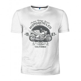 Мужская футболка 3D спортивная с принтом Vintage motocycle в городе Новоалтайск, 100% полиэстер с улучшенными характеристиками | приталенный силуэт, круглая горловина, широкие плечи, сужается к линии бедра | harley | motorbike | motorcycle | race | rider | ryder | skull | speed | байк | гонки | гонщик | мото | мотобайк | мотоцикл | райдер | скорость | харлей | череп
