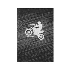 Обложка для паспорта матовая кожа с принтом Motocross в городе Новоалтайск, натуральная матовая кожа | размер 19,3 х 13,7 см; прозрачные пластиковые крепления | Тематика изображения на принте: motorbike | motorcycle | race | rider | ryder | speed | байк | гонки | гонщик | мото | мотобайк | мотоцикл | райдер | скорость