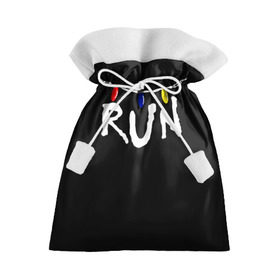 Подарочный 3D мешок с принтом Stranger Things RUN в городе Новоалтайск, 100% полиэстер | Размер: 29*39 см | stranger things | гирлянда | очень странные дела