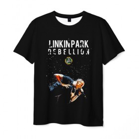 Мужская футболка 3D с принтом Честер Linkin Park в городе Новоалтайск, 100% полиэфир | прямой крой, круглый вырез горловины, длина до линии бедер | Тематика изображения на принте: chester bennington | linkin park | беннингтон честер | линкин парк