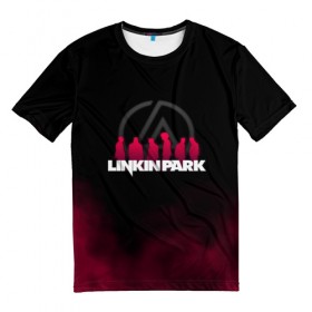 Мужская футболка 3D с принтом Linkin Park в городе Новоалтайск, 100% полиэфир | прямой крой, круглый вырез горловины, длина до линии бедер | Тематика изображения на принте: chester bennington | linkin park | беннингтон честер | линкин парк