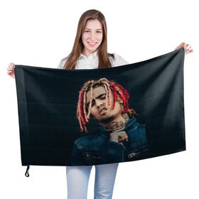 Флаг 3D с принтом Lil Pump в городе Новоалтайск, 100% полиэстер | плотность ткани — 95 г/м2, размер — 67 х 109 см. Принт наносится с одной стороны | esketit | esskeetit | gang | lil | pump | rap | качер | лил | маленький | насос | памп | репер | рэпер | рэппер | с дредами | эшкере | эшкерее | эшкереее | эшкерееее | эщкере | эщкерее | эщкереее | эщкерееее