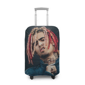 Чехол для чемодана 3D с принтом Lil Pump в городе Новоалтайск, 86% полиэфир, 14% спандекс | двустороннее нанесение принта, прорези для ручек и колес | esketit | esskeetit | gang | lil | pump | rap | качер | лил | маленький | насос | памп | репер | рэпер | рэппер | с дредами | эшкере | эшкерее | эшкереее | эшкерееее | эщкере | эщкерее | эщкереее | эщкерееее
