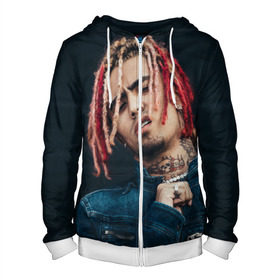 Мужская толстовка 3D на молнии с принтом Lil Pump в городе Новоалтайск, 100% полиэстер | длина до линии бедра, манжеты и пояс оформлены мягкой тканевой резинкой, двухслойный капюшон со шнурком для регулировки, спереди молния, по бокам два кармана | esketit | esskeetit | gang | lil | pump | rap | качер | лил | маленький | насос | памп | репер | рэпер | рэппер | с дредами | эшкере | эшкерее | эшкереее | эшкерееее | эщкере | эщкерее | эщкереее | эщкерееее