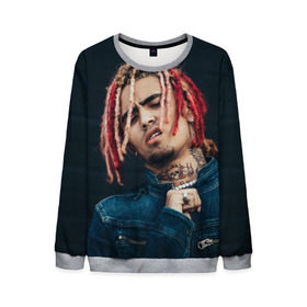 Мужской свитшот 3D с принтом Lil Pump в городе Новоалтайск, 100% полиэстер с мягким внутренним слоем | круглый вырез горловины, мягкая резинка на манжетах и поясе, свободная посадка по фигуре | esketit | esskeetit | gang | lil | pump | rap | качер | лил | маленький | насос | памп | репер | рэпер | рэппер | с дредами | эшкере | эшкерее | эшкереее | эшкерееее | эщкере | эщкерее | эщкереее | эщкерееее