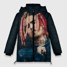 Женская зимняя куртка 3D с принтом Lil Pump в городе Новоалтайск, верх — 100% полиэстер; подкладка — 100% полиэстер; утеплитель — 100% полиэстер | длина ниже бедра, силуэт Оверсайз. Есть воротник-стойка, отстегивающийся капюшон и ветрозащитная планка. 

Боковые карманы с листочкой на кнопках и внутренний карман на молнии | esketit | esskeetit | gang | lil | pump | rap | качер | лил | маленький | насос | памп | репер | рэпер | рэппер | с дредами | эшкере | эшкерее | эшкереее | эшкерееее | эщкере | эщкерее | эщкереее | эщкерееее
