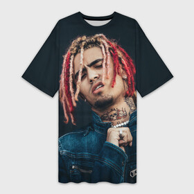 Платье-футболка 3D с принтом Lil Pump в городе Новоалтайск,  |  | esketit | esskeetit | gang | lil | pump | rap | качер | лил | маленький | насос | памп | репер | рэпер | рэппер | с дредами | эшкере | эшкерее | эшкереее | эшкерееее | эщкере | эщкерее | эщкереее | эщкерееее