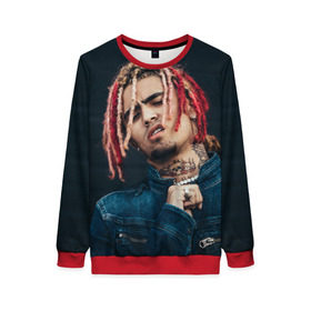 Женский свитшот 3D с принтом Lil Pump в городе Новоалтайск, 100% полиэстер с мягким внутренним слоем | круглый вырез горловины, мягкая резинка на манжетах и поясе, свободная посадка по фигуре | esketit | esskeetit | gang | lil | pump | rap | качер | лил | маленький | насос | памп | репер | рэпер | рэппер | с дредами | эшкере | эшкерее | эшкереее | эшкерееее | эщкере | эщкерее | эщкереее | эщкерееее