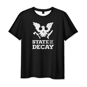 Мужская футболка 3D с принтом State of Decay в городе Новоалтайск, 100% полиэфир | прямой крой, круглый вырез горловины, длина до линии бедер | decay | horror | state | игра | стадия | хоррор