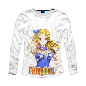 Женский лонгслив 3D с принтом fairy tail в городе Новоалтайск, 100% полиэстер | длинные рукава, круглый вырез горловины, полуприлегающий силуэт | anime | fairy tail | hiro mashima | lucy hartfilia | magic | manga | аниме | люси хартфилия | магия | манга | хвост феи