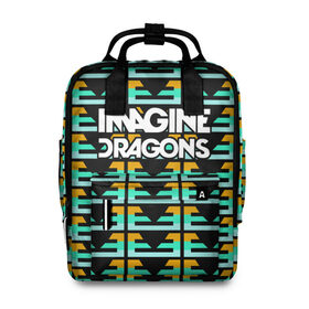 Женский рюкзак 3D с принтом Imagine Dragons в городе Новоалтайск, 100% полиэстер | лямки с регулируемой длиной, сверху ручки, чтобы рюкзак нести как сумку. Основное отделение закрывается на молнию, как и внешний карман. Внутри два дополнительных кармана, один из которых закрывается на молнию. По бокам два дополнительных кармашка, куда поместится маленькая бутылочка
 | альтернативный | американская | группа | драгонс | имеджин | инди | индирок | поп | рок | электроник