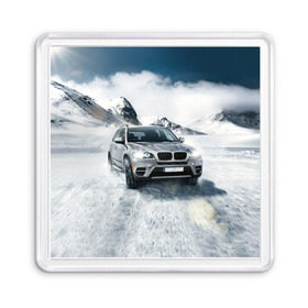 Магнит 55*55 с принтом BMW X5 в городе Новоалтайск, Пластик | Размер: 65*65 мм; Размер печати: 55*55 мм | Тематика изображения на принте: auto | race | авто | автомобиль | бмв | бумер | бэха | гонки | марка | машина