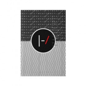 Обложка для паспорта матовая кожа с принтом Twenty One Pilots в городе Новоалтайск, натуральная матовая кожа | размер 19,3 х 13,7 см; прозрачные пластиковые крепления | rock | t.o.p. | top | twenty one pilots | рок