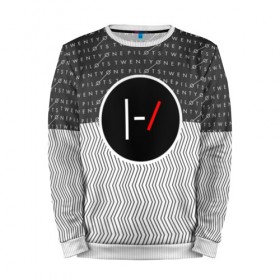Мужской свитшот 3D с принтом Twenty One Pilots в городе Новоалтайск, 100% полиэстер с мягким внутренним слоем | круглый вырез горловины, мягкая резинка на манжетах и поясе, свободная посадка по фигуре | Тематика изображения на принте: rock | t.o.p. | top | twenty one pilots | рок