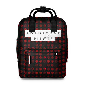 Женский рюкзак 3D с принтом Twenty One Pilots Red в городе Новоалтайск, 100% полиэстер | лямки с регулируемой длиной, сверху ручки, чтобы рюкзак нести как сумку. Основное отделение закрывается на молнию, как и внешний карман. Внутри два дополнительных кармана, один из которых закрывается на молнию. По бокам два дополнительных кармашка, куда поместится маленькая бутылочка
 | rock | t.o.p. | top | twenty one pilots | рок