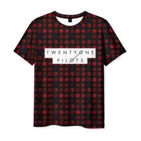 Мужская футболка 3D с принтом Twenty One Pilots Red в городе Новоалтайск, 100% полиэфир | прямой крой, круглый вырез горловины, длина до линии бедер | rock | t.o.p. | top | twenty one pilots | рок