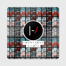 Магнит виниловый Квадрат с принтом TWENTY ONE PILOTS | 21 PILOTS | TOP в городе Новоалтайск, полимерный материал с магнитным слоем | размер 9*9 см, закругленные углы | Тематика изображения на принте: 21 pilots | rock | twenty one pilots | группа | дуэт | звезды | известные | креативные | линии | логотип | модные | надписи | название | полосы.красный | рок | рок группа | текстура | эмблема | яркие