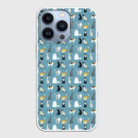 Чехол для iPhone 13 Pro с принтом Cats в городе Новоалтайск,  |  | Тематика изображения на принте: киса домашние животные | кот | котик | котики | коты | кошка | кошки