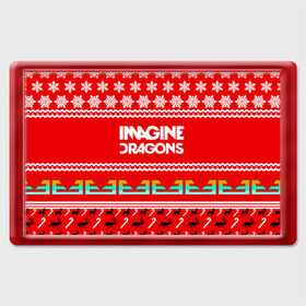 Магнит 45*70 с принтом Праздничный Imagine Dragons в городе Новоалтайск, Пластик | Размер: 78*52 мм; Размер печати: 70*45 | dragons | imagine | альтернативный | американская | арена | бэн макки | группа | драгонс | дэн | дэн рейнольдс | знак | имеджин | инди | индирок | красный | надпись | новогодний | новый год | поп | праздник