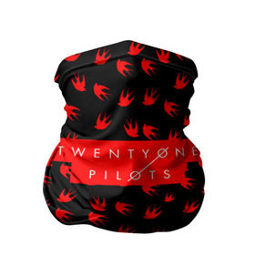 Бандана-труба 3D с принтом Twenty One Pilots Birds Red в городе Новоалтайск, 100% полиэстер, ткань с особыми свойствами — Activecool | плотность 150‒180 г/м2; хорошо тянется, но сохраняет форму | rock | t.o.p. | top | twenty one pilots | рок