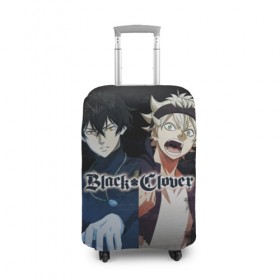 Чехол для чемодана 3D с принтом Black Clover в городе Новоалтайск, 86% полиэфир, 14% спандекс | двустороннее нанесение принта, прорези для ручек и колес | black clover | manga | аниме | астер | магия | манга | черный клевер