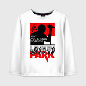 Детский лонгслив хлопок с принтом Linkin Park в городе Новоалтайск, 100% хлопок | круглый вырез горловины, полуприлегающий силуэт, длина до линии бедер | alternative | linkin park | альтернатива | брэд дэлсон | джо хан | дэвид фаррелл | линкин парк | майк шинода | роб бурдон | честер беннингтон