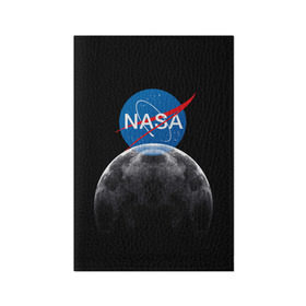 Обложка для паспорта матовая кожа с принтом NASA MOON в городе Новоалтайск, натуральная матовая кожа | размер 19,3 х 13,7 см; прозрачные пластиковые крепления | galaxy | moon | nasa | space | астрономия | известные | космос | луна | наса | планет