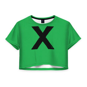 Женская футболка 3D укороченная с принтом Ed Sheeran_11 в городе Новоалтайск, 100% полиэстер | круглая горловина, длина футболки до линии талии, рукава с отворотами | ed sheeran | музыкант | х