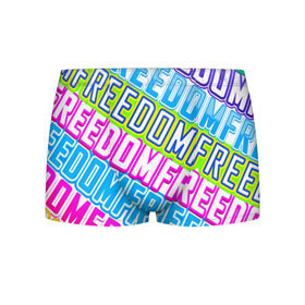 Мужские трусы 3D с принтом FREEDOM 2 в городе Новоалтайск, 50% хлопок, 50% полиэстер | классическая посадка, на поясе мягкая тканевая резинка | freedom | арт | свобода