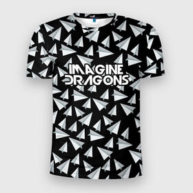 Мужская футболка 3D спортивная с принтом IMAGINE DRAGONS в городе Новоалтайск, 100% полиэстер с улучшенными характеристиками | приталенный силуэт, круглая горловина, широкие плечи, сужается к линии бедра | imagine dragons | бумажный самолетик | драгонс | самолетик