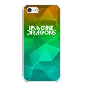 Чехол для iPhone 5/5S матовый с принтом IMAGINE DRAGONS в городе Новоалтайск, Силикон | Область печати: задняя сторона чехла, без боковых панелей | геометрия | градиент | драгонс | треугольники