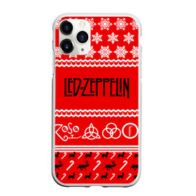 Чехол для iPhone 11 Pro матовый с принтом Праздничный Led Zeppelin в городе Новоалтайск, Силикон |  | Тематика изображения на принте: led zeppelin | блюз | группа | джимми пейдж | джон генри бонэм | джон пол джонс | знак | красный | лед зепелен | лед зеппелин | метал | надпись | новогодний | новый год | праздник | роберт плант | рождество