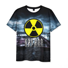 Мужская футболка 3D с принтом S.T.A.L.K.E.R. - К.И.Р.И.Л.Л. в городе Новоалтайск, 100% полиэфир | прямой крой, круглый вырез горловины, длина до линии бедер | Тематика изображения на принте: stalker | буквы | волки | грузовик | знак | игра | имя | кирилл | кирюха | кирюша | киря | ммо | мрак | надпись | опасность | припять | птицы | радиация | рпг | сталкер | чернобыль | шутер