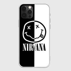 Чехол для iPhone 12 Pro Max с принтом Nirvana в городе Новоалтайск, Силикон |  | Тематика изображения на принте: cobain | kurt | nirvana | альтернативный | гранж | грол | группа | дональд | кобейн | курт | музыка | музыкант | надпись | нервана | нирвана | новоселич | певец | рок | смайл | смайлик | солист | язык
