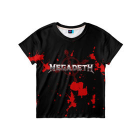 Детская футболка 3D с принтом Megadeth в городе Новоалтайск, 100% гипоаллергенный полиэфир | прямой крой, круглый вырез горловины, длина до линии бедер, чуть спущенное плечо, ткань немного тянется | megadet | megadeth | группа | дирк вербурен | дэвид эллефсон | дэйв мастейн | кико лоурейро | мегадет | мегадетх | метал | рок | трэш | трэшметал | тяжелый | хард | хардрок | хеви | хевиметал