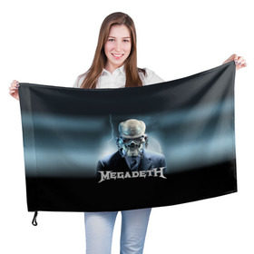 Флаг 3D с принтом Megadeth в городе Новоалтайск, 100% полиэстер | плотность ткани — 95 г/м2, размер — 67 х 109 см. Принт наносится с одной стороны | megadeth |   megadet | группа | дирк вербурен | дэвид эллефсон | дэйв мастейн | кико лоурейро | мегадет | мегадетх | метал | рок | трэш | трэшметал | тяжелый | хард | хардрок | хеви | хевиметал